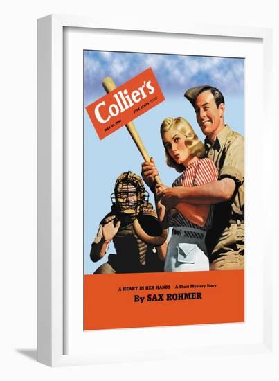 Collier's: Batting Practice-null-Framed Art Print