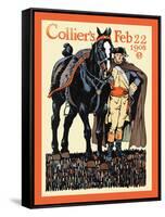 Collier's Feb 22 1908-Edward Penfield-Framed Stretched Canvas