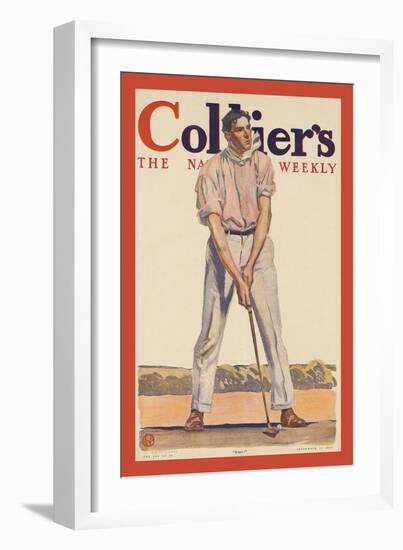 Collier'S. "Fore!"-Edward Penfield-Framed Art Print