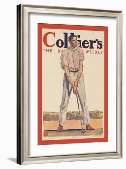 Collier'S. "Fore!"-Edward Penfield-Framed Art Print