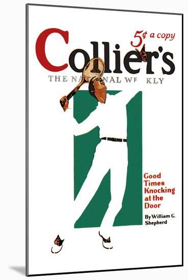 Collier's: Good Times Knocking at the Door-null-Mounted Art Print