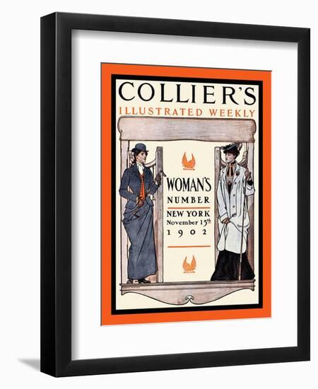 Collier's Illustrated Weekly. Woman's Number, New York, November 15th, 1902-Edward Penfield-Framed Art Print