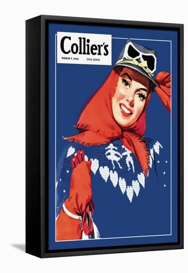 Collier's, March 1942-null-Framed Stretched Canvas