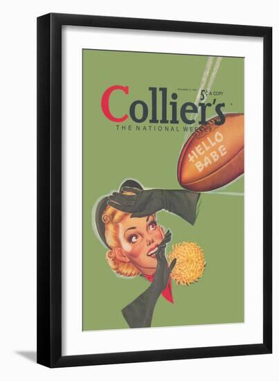Collier's National Weekly, Hello Babe-null-Framed Art Print