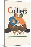 Collier's National Weekly, Referee in the Middle-null-Mounted Art Print