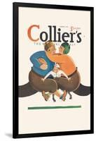Collier's National Weekly, Referee in the Middle-null-Framed Art Print