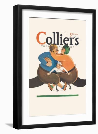 Collier's National Weekly, Referee in the Middle-null-Framed Art Print