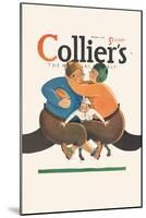 Collier's National Weekly, Referee in the Middle-null-Mounted Art Print