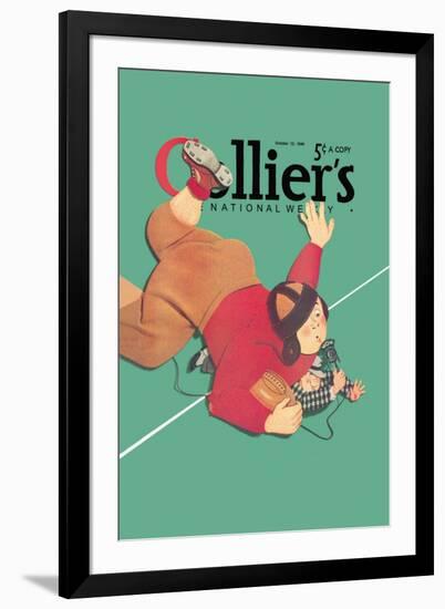 Collier's National Weekly, When the Press Get Tackled-null-Framed Art Print