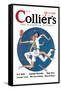 Collier's: Tennis Collision-null-Framed Stretched Canvas