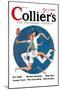 Collier's: Tennis Collision-null-Mounted Art Print