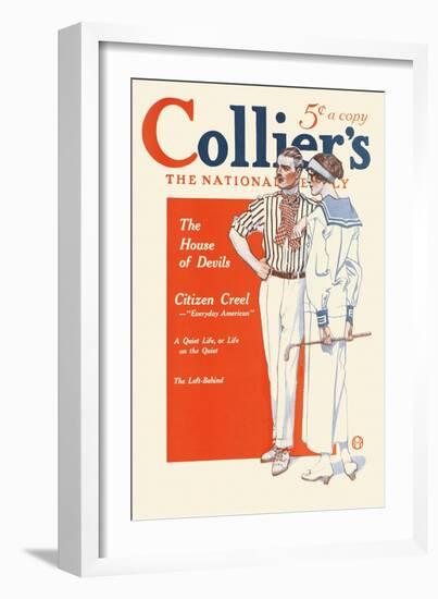 Collier'S, the National. the House of Devils.-Edward Penfield-Framed Art Print