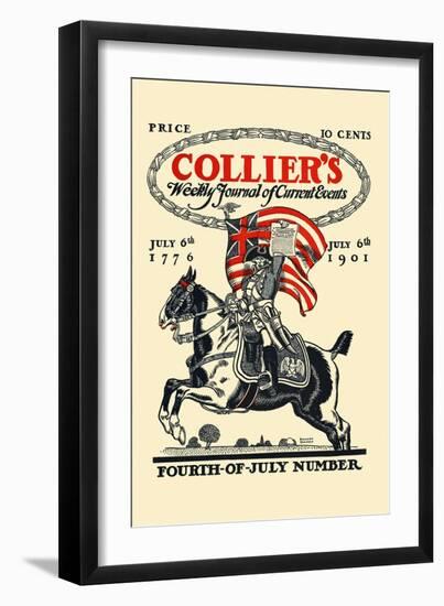 Collier's Weekly Journal Of Current Events, Fourth-Of-July Number. July 6th, 1776, July 6th 1901-Edward Penfield-Framed Art Print