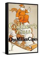 Collier's X'Mas, One Million Copies-Edward Penfield-Framed Stretched Canvas