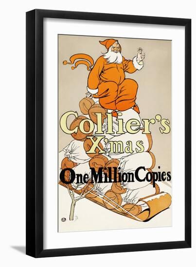 Collier's X'Mas, One Million Copies-Edward Penfield-Framed Premium Giclee Print