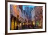 Colliergate and York Minster at Christmas, York, Yorkshire, England, United Kingdom, Europe-Frank Fell-Framed Photographic Print