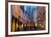 Colliergate and York Minster at Christmas, York, Yorkshire, England, United Kingdom, Europe-Frank Fell-Framed Photographic Print