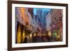 Colliergate and York Minster at Christmas, York, Yorkshire, England, United Kingdom, Europe-Frank Fell-Framed Photographic Print