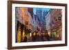 Colliergate and York Minster at Christmas, York, Yorkshire, England, United Kingdom, Europe-Frank Fell-Framed Photographic Print