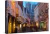Colliergate and York Minster at Christmas, York, Yorkshire, England, United Kingdom, Europe-Frank Fell-Stretched Canvas