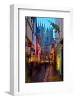 Colliergate and York Minster at Christmas, York, Yorkshire, England, United Kingdom, Europe-Frank Fell-Framed Photographic Print