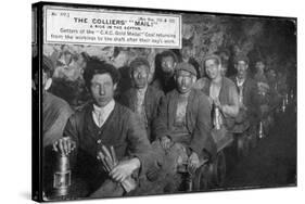 Colliers, Getters of the Coal, at the End of the Shift at Clay Cross Mine-null-Stretched Canvas