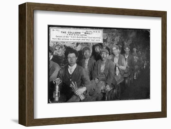 Colliers, Getters of the Coal, at the End of the Shift at Clay Cross Mine-null-Framed Photographic Print