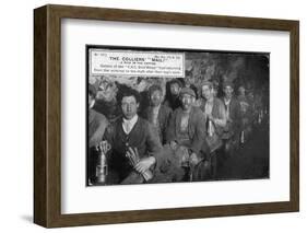 Colliers, Getters of the Coal, at the End of the Shift at Clay Cross Mine-null-Framed Photographic Print