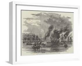 Colliers Leaving the Harbour, North Shields, after the Breaking Up of the Strike-null-Framed Giclee Print