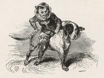 An Irish "Luricane" Riding on a Dog-Collin De Plancy-Stretched Canvas