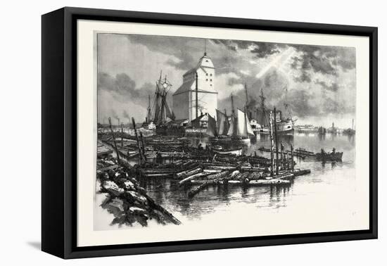Collingwood Harbour, Canada, Nineteenth Century-null-Framed Stretched Canvas