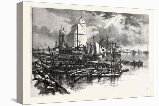 Collingwood Harbour, Canada, Nineteenth Century-null-Stretched Canvas