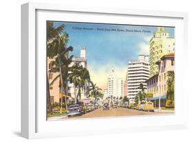 Collins Avenue, Miami Beach, Florida-null-Framed Art Print