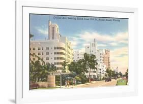Collins Avenue, Miami Beach, Florida-null-Framed Premium Giclee Print