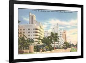 Collins Avenue, Miami Beach, Florida-null-Framed Premium Giclee Print