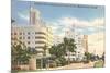 Collins Avenue, Miami Beach, Florida-null-Mounted Premium Giclee Print