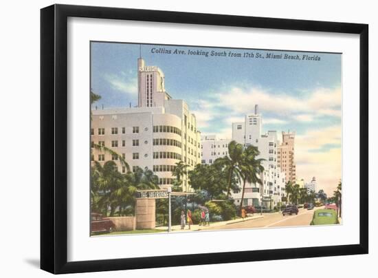 Collins Avenue, Miami Beach, Florida-null-Framed Art Print