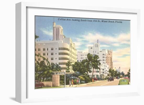 Collins Avenue, Miami Beach, Florida-null-Framed Art Print