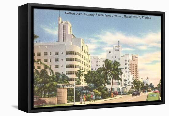 Collins Avenue, Miami Beach, Florida-null-Framed Stretched Canvas