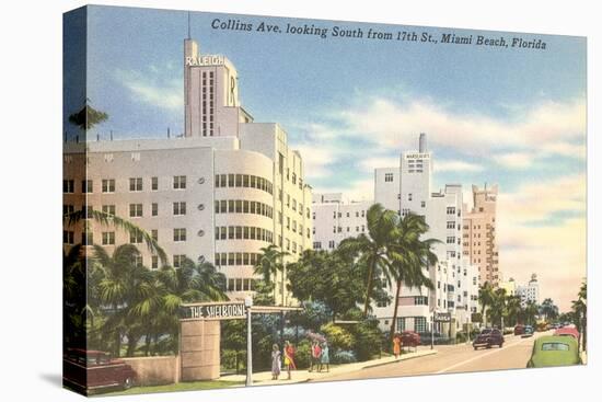 Collins Avenue, Miami Beach, Florida-null-Stretched Canvas
