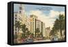 Collins Avenue, Miami Beach, Florida-null-Framed Stretched Canvas