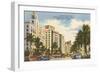 Collins Avenue, Miami Beach, Florida-null-Framed Art Print