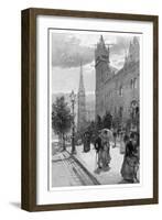 Collins Street East on a Sunday Morning, Melbourne, Victoria, Australia, 1886-WJ Smedley-Framed Giclee Print