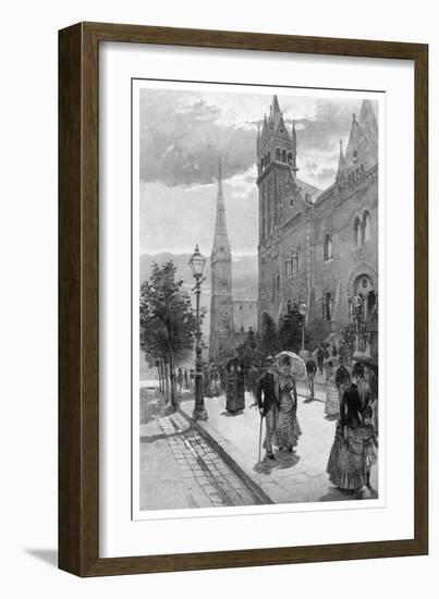 Collins Street East on a Sunday Morning, Melbourne, Victoria, Australia, 1886-WJ Smedley-Framed Giclee Print