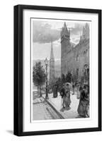 Collins Street East on a Sunday Morning, Melbourne, Victoria, Australia, 1886-WJ Smedley-Framed Giclee Print