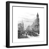 Collins Street Looking East, Melbourne, Victoria, Australia, 1886-JR Ashton-Framed Giclee Print