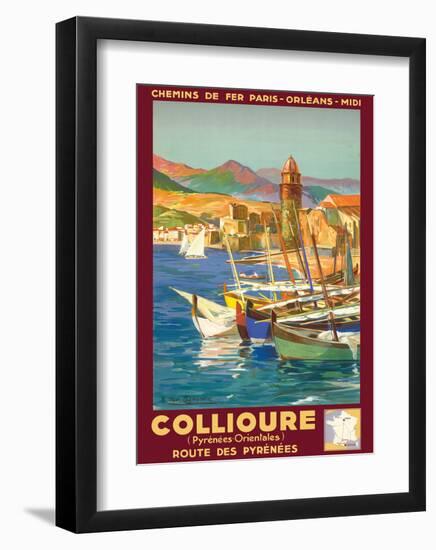 Collioure, France - Eastern Pyrenees - Railways Paris-Orleans-Midi-E^ Paul Champseix-Framed Giclee Print