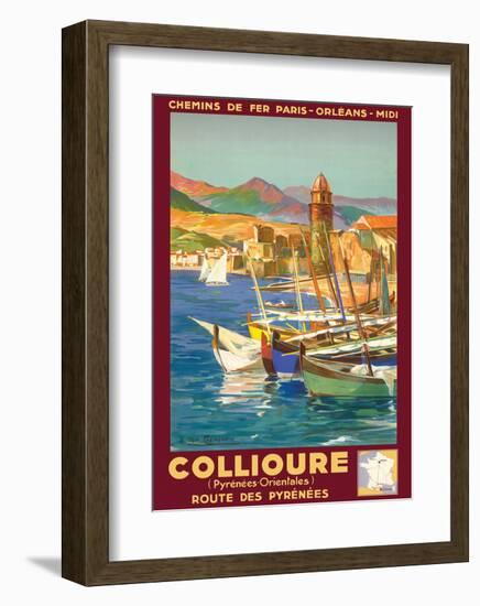 Collioure, France - Eastern Pyrenees - Railways Paris-Orleans-Midi-E^ Paul Champseix-Framed Giclee Print