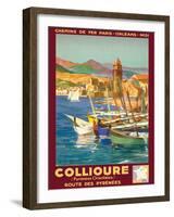 Collioure, France - Eastern Pyrenees - Railways Paris-Orleans-Midi-E^ Paul Champseix-Framed Giclee Print