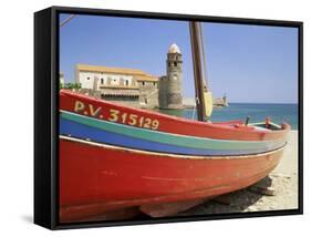 Collioure, Languedoc Roussillon, France, Mediterranean-Michael Busselle-Framed Stretched Canvas